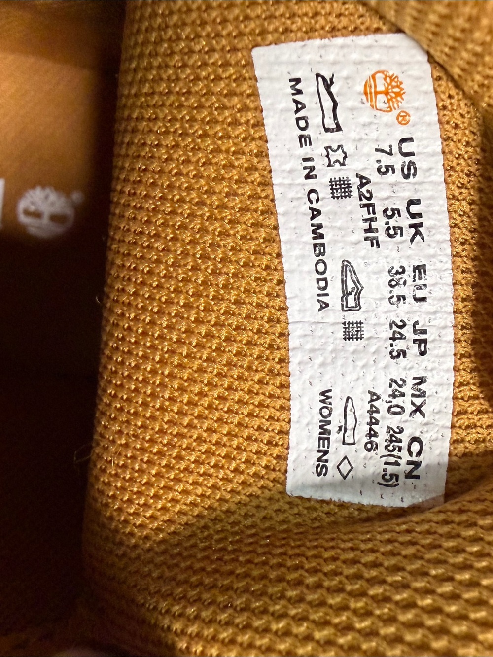 Timberland Women’s 7.5 Wheat Nubuck High Top Sneaker Boots Lace Up NWOB - Picture 7 of 7